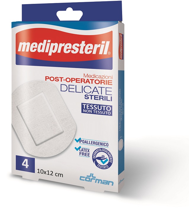 MEDICAZIONE POST OPERATORIA MEDIPRESTERIL DELICATA TNT 10X12CM 5 PEZZI - Farmapanda Srl