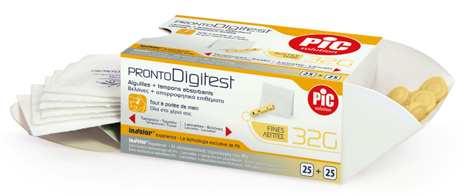 LANCETTE PUNGIDITO PIC PRONTO DIGITEST GAUGE 32 25 PEZZI - Farmapanda Srl
