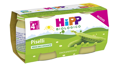 HIPP BIO OMOGENEIZZATO PISELLI 2X80 G - Farmapanda Srl