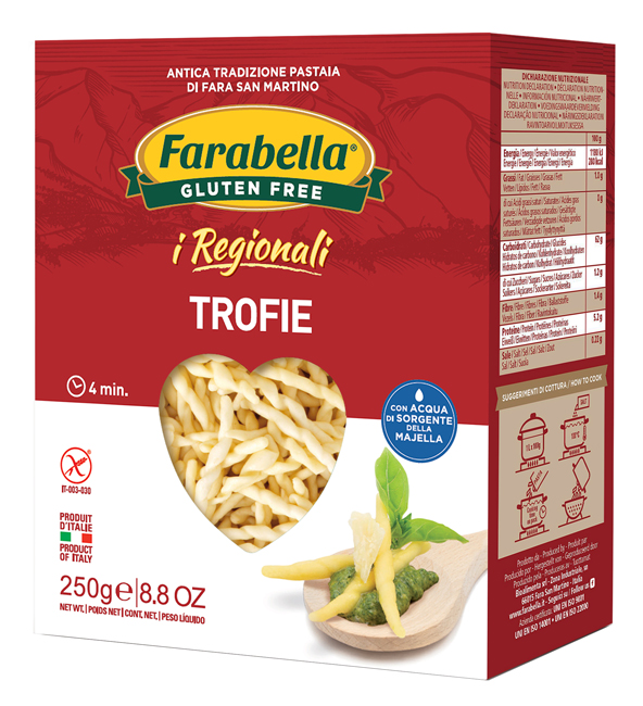 FARABELLA TROFIE I REGIONALI PASTA FRESCA STABILIZZATA 250 G - Farmapanda Srl