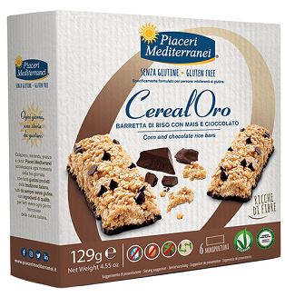 PIACERI MEDITERRANEI BARRETTA DI RISO CON MAIS E CIOCCOLATO 129 G - Farmapanda Srl
