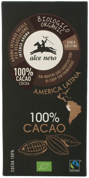 TAVOLETTA CIOCCOLATO EXTRAFONDENTE BIO 100% CACAO 50 G - Farmapanda Srl