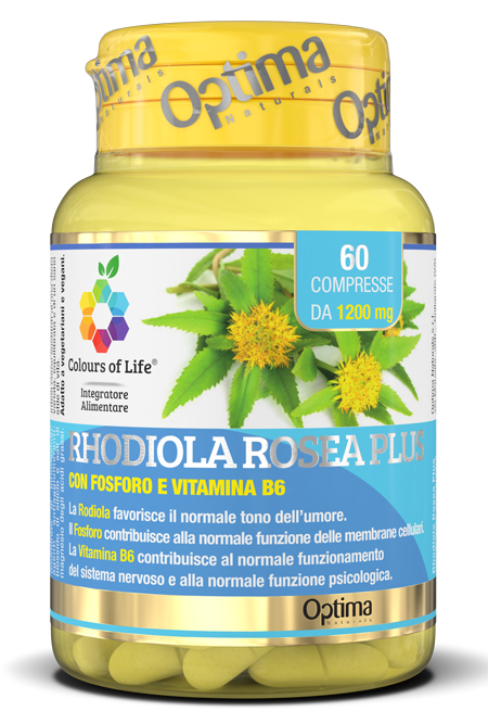 COLOURS OF LIFE RHODIOLA ROSEA PLUS 60 COMPRESSE 1200 MG - Farmapanda Srl