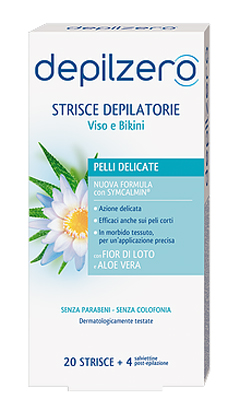 DEPILZERO STRISCE VISO E BIKINI 20 PEZZI - Farmapanda Srl