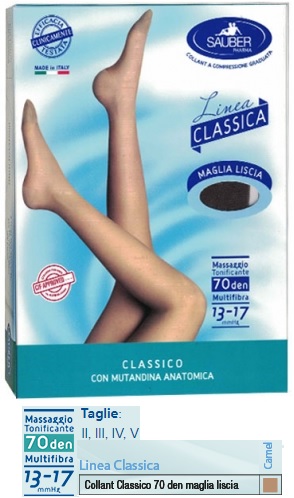 SAUBER CLASSICO COLLANT 70 DENARI MAGLIA LISCIA CAMEL 5 - Farmapanda Srl