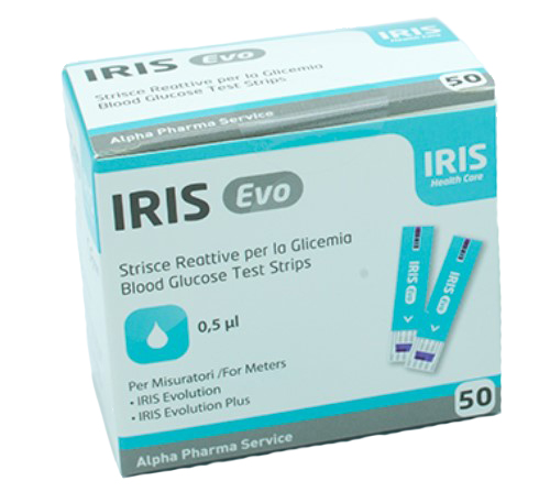 STRISCE MISURAZIONE GLICEMIA IRIS EVO 50 PEZZI - Farmapanda Srl