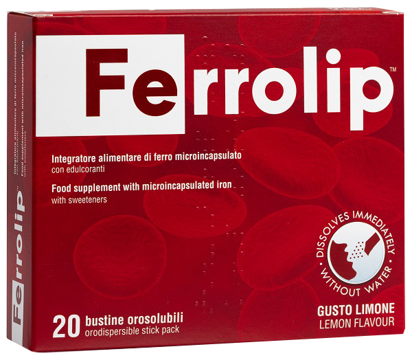 FERROLIP 20 BUSTINE OROSOLUBILI GUSTO LIMONE - Farmapanda Srl