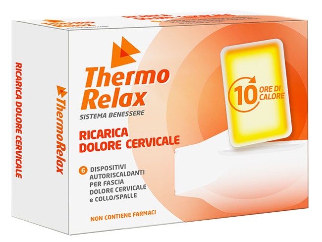 THERMORELAX RICARICA PER FASCIA DOLORE CERVICALE 6 DISPOSITIVI AUTORISCALDANTI - Farmapanda Srl