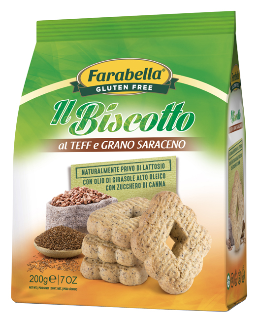 FARABELLA IL BISCOTTO AL TEFF E GRANO SARACENO 200 G - Farmapanda Srl