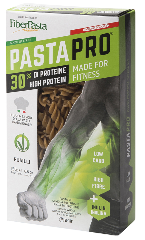 PASTAPRO FUSILLI INTEGRALI 30% PROTEINE 250 G - Farmapanda Srl