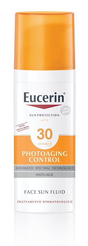 EUCERIN SUN PROTECTION SPF 30 PHOTOAGING CONTROL FACE SUN FLUID ANTI AGE 50 ML - Farmapanda Srl