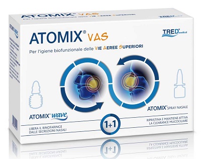 ATOMIX VAS KIT PER IGIENE FUNZIONALE DELLE VIE AEREE SUPERIORI ATOMIC WAVE + SPRAY - Farmapanda Srl
