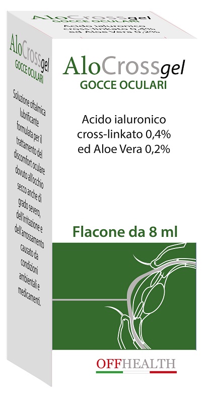 ALOCROSS GOCCE OCULARI ACIDO IALURONICO CROSS-LINKATO 0,2% E ALOE VERA 8 ML - Farmapanda Srl