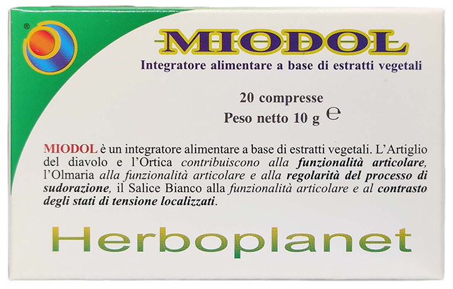 MIODOL 20 COMPRESSE BLISTER 10 G - Farmapanda Srl