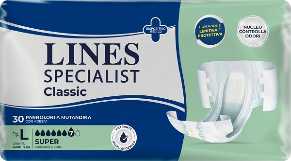 PANNOLONE A MUTANDA LINES SPECIALIST CLASSIC SUPER MG 30 PEZZI - Farmapanda Srl