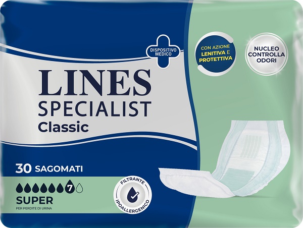 PANNOLONE LINES SPECIALIST CLASSIC SAGOMATO SUPER 30 PEZZI - Farmapanda Srl