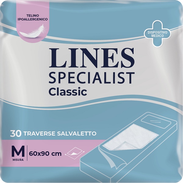 TRAVERSA ASSORBENTE LINES SPECIALIST CLASSIC MISURA 60X90 CM 30 PEZZI - Farmapanda Srl