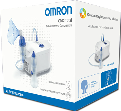 NEBULIZZATORE A PISTONE OMRON C102 TOTAL - Farmapanda Srl