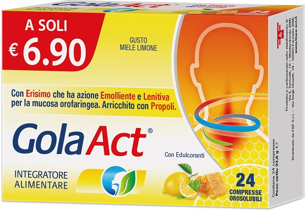 GOLA ACT MIELE E LIMONE 24 COMPRESSE OROSOLUBILI - Farmapanda Srl