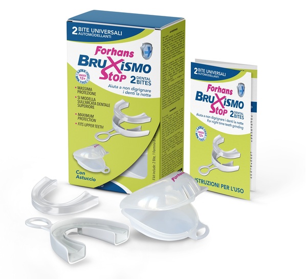 BITE UNIVERSALI AUTOMODELLANTI BRUXISMO STOP FORHANS 2 PEZZI - Farmapanda Srl