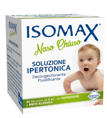 SOLUZIONE IPERTONICA ISOMAX NASO CHIUSO 20 FLACONCINI DA 5 ML - Farmapanda Srl