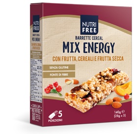 NUTRIFREE BARRETTE CEREAL MIX ENERGY 28 G X 5 - Farmapanda Srl