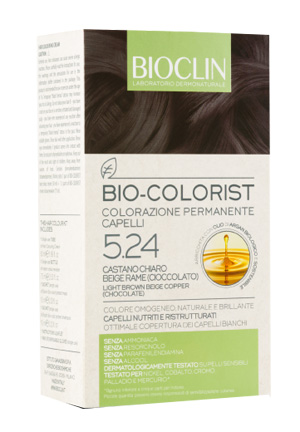 BIOCLIN BIO COLORIST 5,24 CASTANO CHIARO BEIGE RAME CIOCCOLATO - Farmapanda Srl