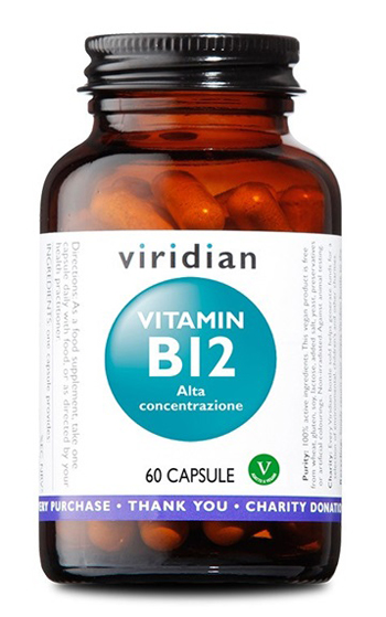 VIRIDIAN VITAMIN B12 HIGH POTENCY 60 CAPSULE VIRIDIAN VITAMINA B12 ALTA CONCENTRAZIONE - Farmapanda Srl