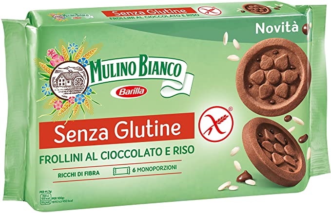 MULINO BIANCO SENZA GLUTINE FROLLINI AL CIOCCOLATO E RISO 6 MONOPORZIONI DA 41,66 G - Farmapanda Srl