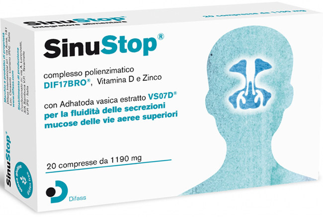SINUSTOP 20 COMPRESSE DA 1190 MG - Farmapanda Srl