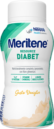 MERITENE RESOURCE DIABET VANIGLIA ALIMENTO IPERPROTEICO 28 VITAMINE E MINERALI 200 ML - Farmapanda Srl