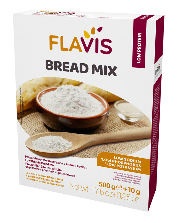 FLAVIS BREAD MIX PREPARATO PER PANE E IMPASTI LIEVITATI APROTEICI 500 G - Farmapanda Srl