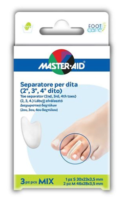 SEPARATORE DITA IN GEL MASTER-AID FOOTCARE MIX 1 SMALL + 2 MEDIUM C9 - Farmapanda Srl