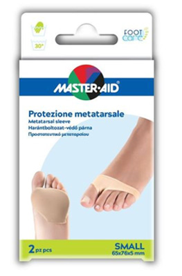 PROTEZIONE IN GEL E TESSUTO  MASTER-AID FOOTCARE PER METATARSO SMALL 2 PEZZI G2 - Farmapanda Srl