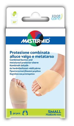 PROTEZIONE MASTER-AID FOOTCARE PER ALLUCE VALGO E METATARSO SMALL 1 PEZZO D7 - Farmapanda Srl