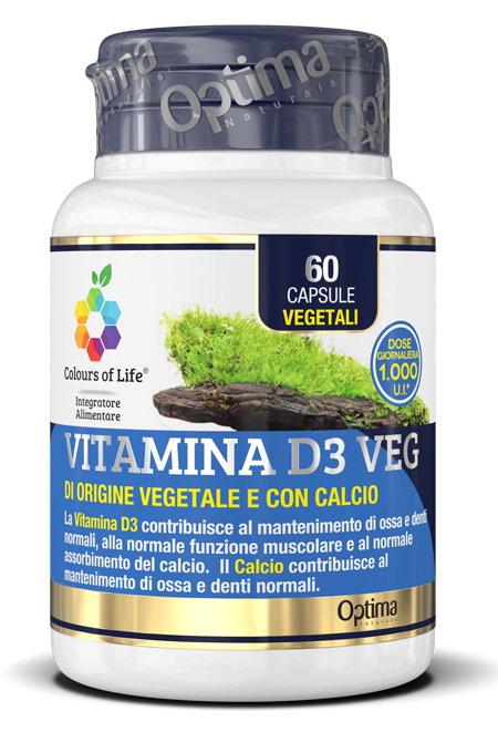 COLOURS OF LIFE VITAMINA D3 VEG 60 CAPSULE 500 MG - Farmapanda Srl
