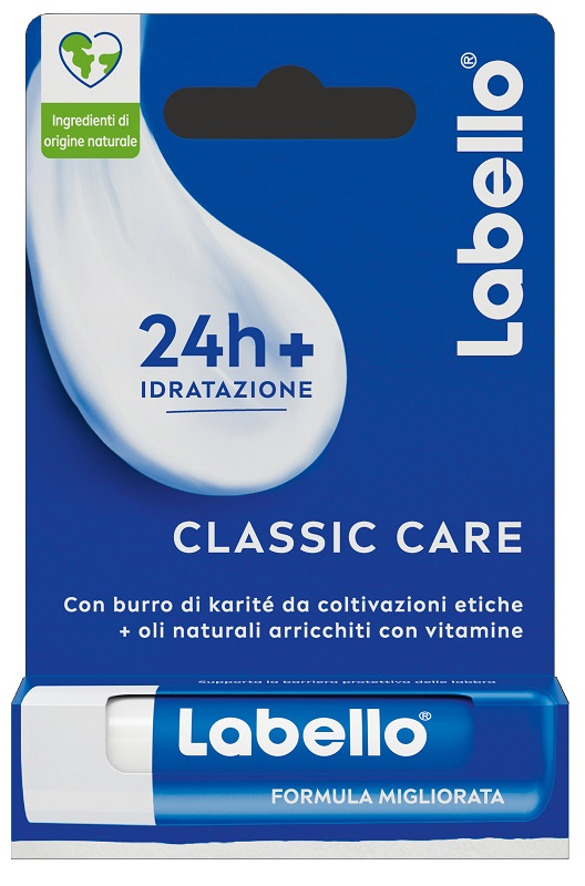 LABELLO CLASSIC CARE STICK 24H IDRATAZIONE FONDENTE SULLE LABBRA 5,5 ML - Farmapanda Srl