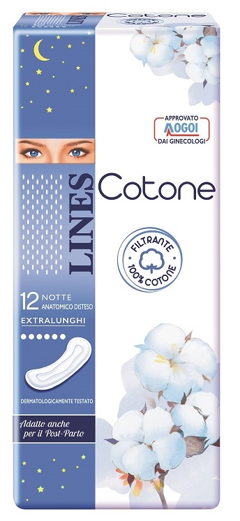 LINES COTONE NON ULTRA NOTTE DISTESI 12 PEZZI - Farmapanda Srl