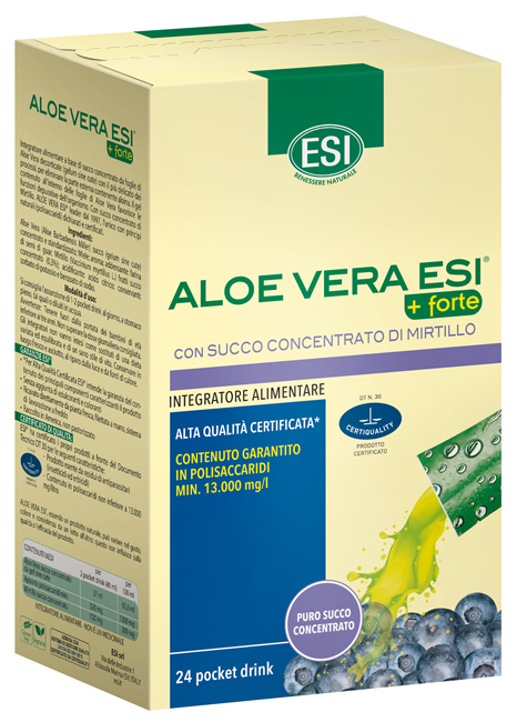 ESI ALOE VERA SUCCO + FORTE MIRTILLO 24 POCKET DRINK - Farmapanda Srl