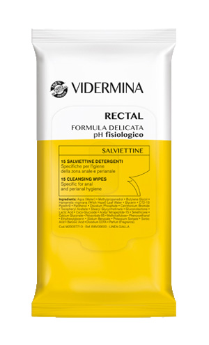 VIDERMINA RECTAL SALVIETTINE 15 PEZZI - Farmapanda Srl