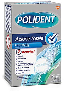 POLIDENT AZIONE TOTALE 66 COMPRESSE PULITORE PER PROTESI QUOTIDIANO - Farmapanda Srl
