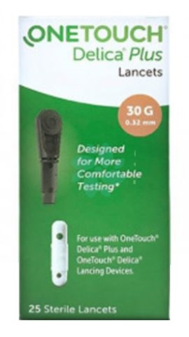 LANCETTE PUNGIDITO ONETOUCH DELICA PLUS 25 PEZZI - Farmapanda Srl