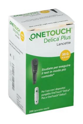 LANCETTE PUNGIDITO ONETOUCH DELICA PLUS 200 PEZZI - Farmapanda Srl