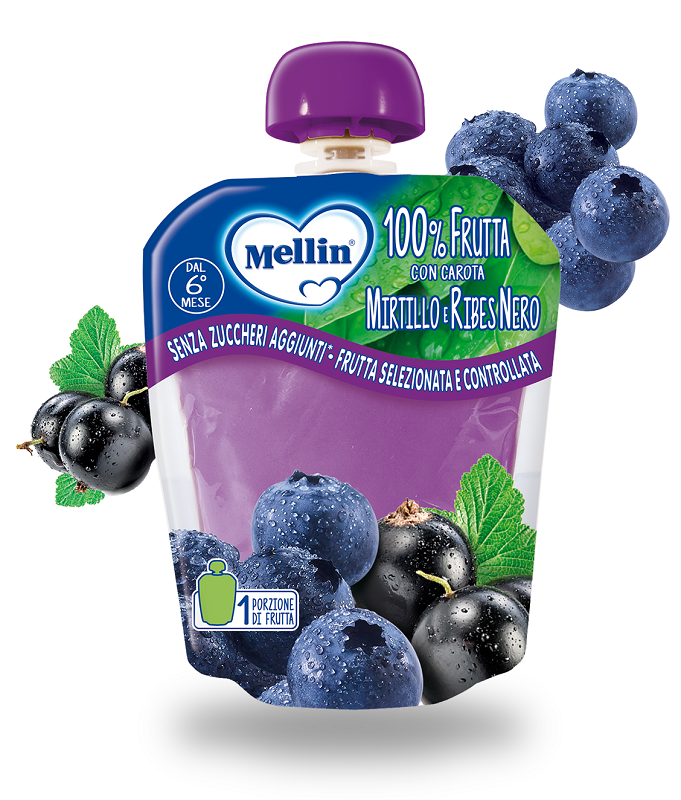 MELLIN POUCH MIRTILLO/RIBES 90 G - Farmapanda Srl