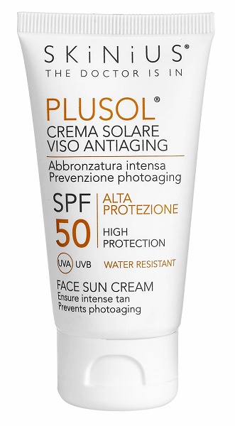 PLUSOL CREMA SOLARE VISO SPF50 50 ML - Farmapanda Srl