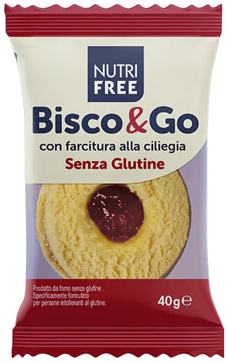 NUTRIFREE BISCO&GO CON FARCITURA ALLA CILIEGIA 40 G - Farmapanda Srl