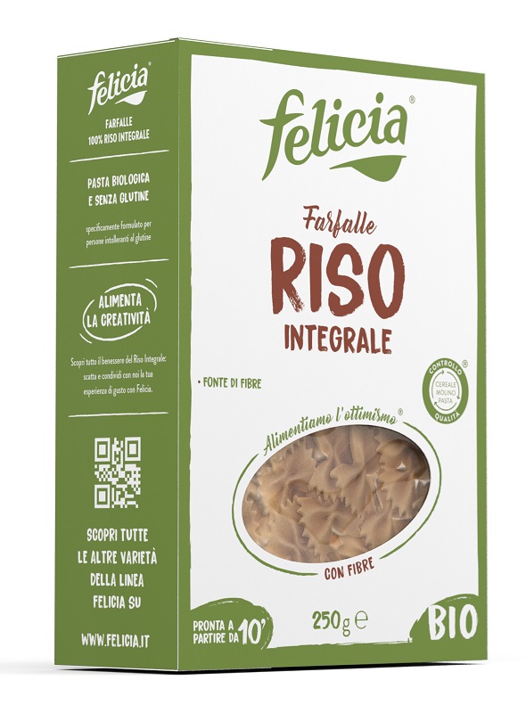 FELICIA FARFALLE RISO INTEGRALE 250 G - Farmapanda Srl