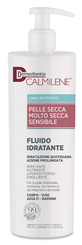 DERMOVITAMINA CALMILENE FLUIDO IDRATANTE PER PELLE SECCA, MOLTO SECCA E SENSIBILE 500 ML - Farmapanda Srl
