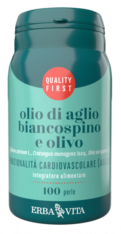 OLIO DI AGLIO BIANCOSPINO E OLIVO 100 PERLE - Farmapanda Srl