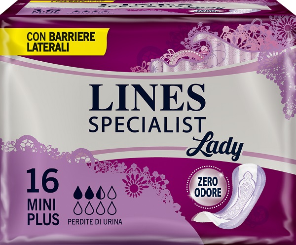 LINES SPECIALIST PANNOLONE MINI PLUS FARMA 16 PEZZI - Farmapanda Srl